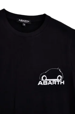 T-shirt nera con stampa logo Abarth AH017TE