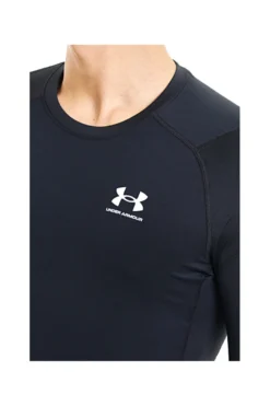 T-shirt tecnica nera traspirante con maniche corte Under Armour UA HEATGEAR ARMOUR COMP SS da Uomo | Pittarello