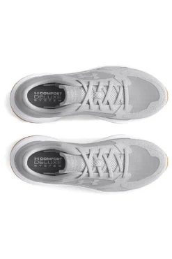 Under Armour – Edge Suede – Gepolsterte Wildleder-Sneaker in Grau