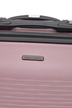 Valigia rigida rosa media con ruote girevoli Prima riga PR166/M