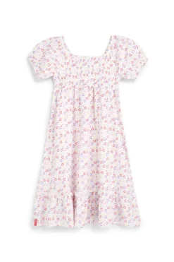 Vestito bianco con stampa cuori in cotone Pitt kids Pt-g-d-9043