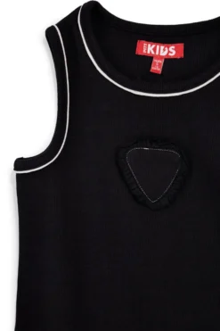 Vestito nero senza maniche con cuore Pitt kids Pt-b-t-9050