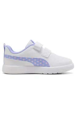 Weiße Pull-on Schuhe Puma Courtflex V3 Dotty V PS