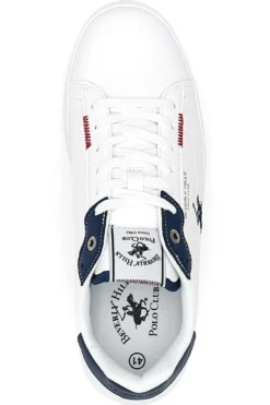Weiße Schnürschuhe mit blauen Details BEVERLY HILLS POLO CLUB BHM514010