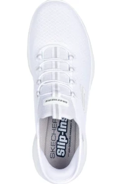 Weiße Slip-on-Sneaker aus Mesh mit Air Cooled Memory Foam, Skechers Summits High Range