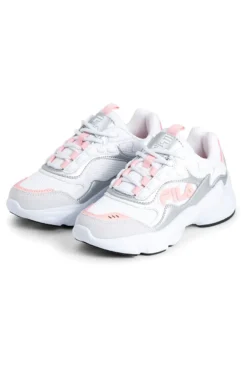 Weiße Sneakers mit grauen und rosa Details FILA COLLENE-LOGO