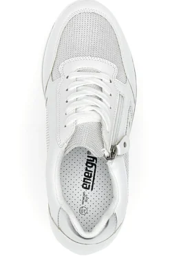 Weiße Sneakers mit Keilabsatz und seitlichem Reißverschluss ENERGY E45
