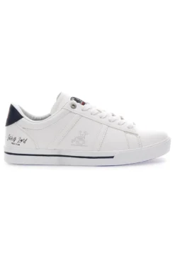 Weiße Sneakers mit kontrastierenden blauen Details US POLO CLUB SUMMY LTX