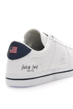 Weiße Sneakers mit kontrastierenden blauen Details US POLO CLUB SUMMY LTX