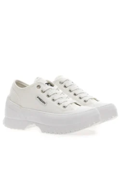 Weiße Sneakers mit Plateau Freddy 7601