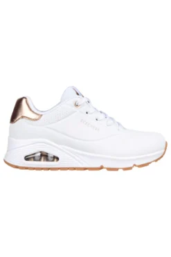 Weiße Sneakers mit SKECHERS UNO GOLDEN AIR-Plattform