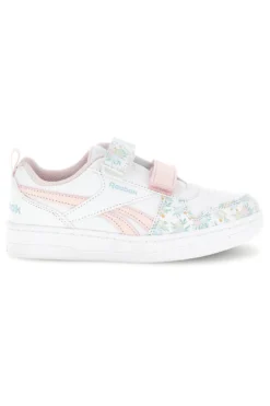 Weiße Turnschuhe mit Blumendruck und doppeltem Riemen Reebok Royal Prime 2.0 Two Strap Hoop & Loop