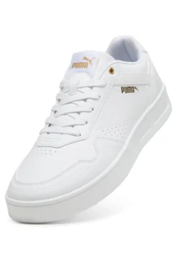 Weiße Turnschuhe mit goldenen Details Puma Court Classic