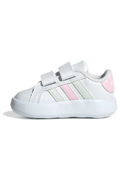 Weiße Turnschuhe mit Klettverschluss-Rips Adidas Grand Court 2 Cf I