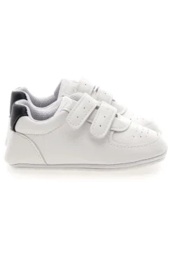 Weiße Turnschuhe mit Riemen und blauen Details Thank you girl 392603S