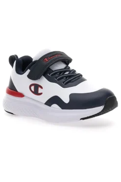 Weiße und blaue Turnschuhe mit Klettverschluss CHAMPION BOLD WINTER B PS