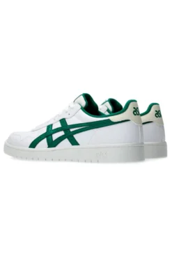 Weiße und grüne Turnschuhe mit Schnürsenkeln Asics Japan S