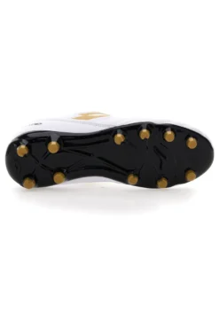 Weiß-goldene Lotto Stadio 705 Fg Jr. Fußballschuhe