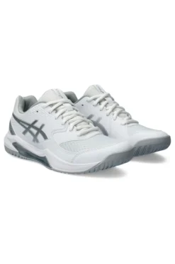 Weiß und Silber Tennisschuhe Asics Gel-Dedicate 8