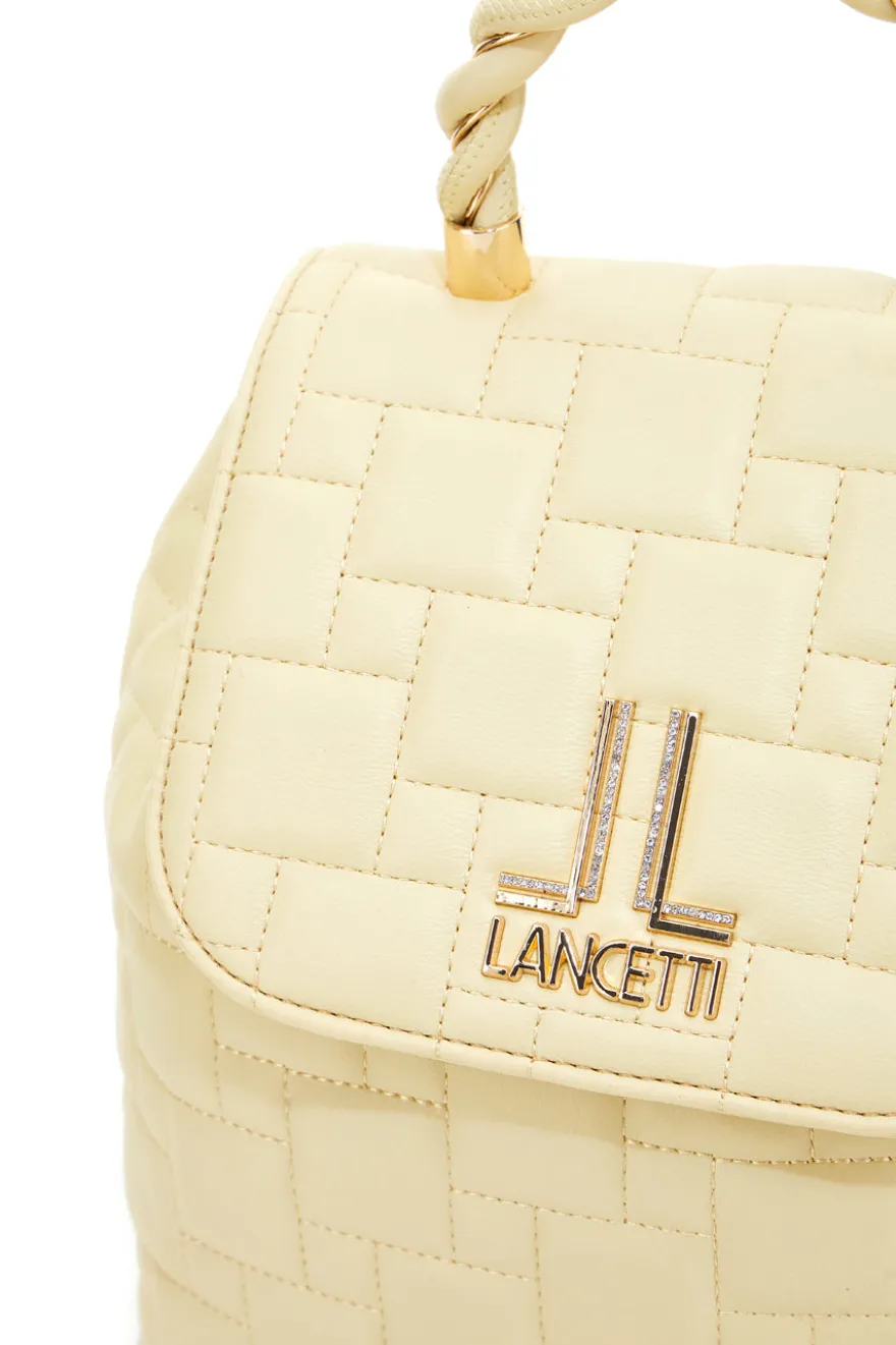 Zaino Beige Con dettagli Dorati Lancetti 24S-105-2