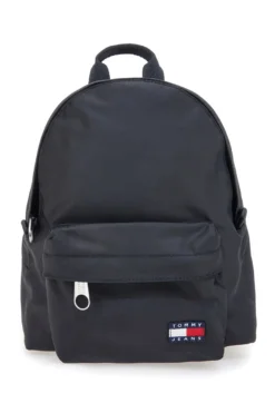 Zaino nero in tessuto con logo Tommy Daily Backpack