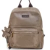 Zaino taupe con charm orsetto e spallacci regolabili Naj-Oleari 61801/BOBA13