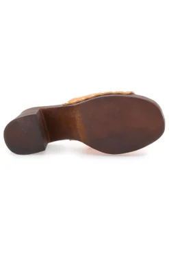 Zoccoli Arancione Con Tacco 9 cm Pittarello 8508