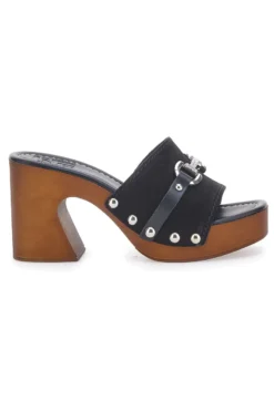 Zoccoli Neri in Vera Pelle Made in Italy Pittarello 25495/M